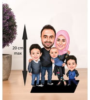 KİŞİYE ÖZEL KARİKATÜR BİBLO AİLE