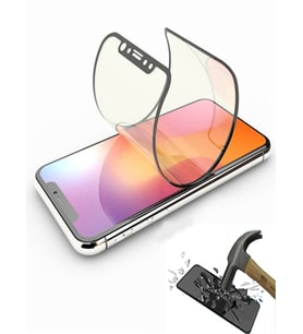 Oppo A12 Ekran Koruyucu Full Kavisli Tam Kaplayan HD Esnek Film (Siyah)