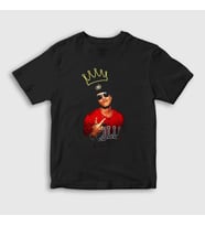 Presmono Unisex Çocuk Siyah King Müzik Bruno Mars T-Shirt 475639tt