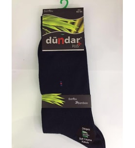 6 Adet Dündar Erkek Plus Bambu Soket Çorap (Siyah)