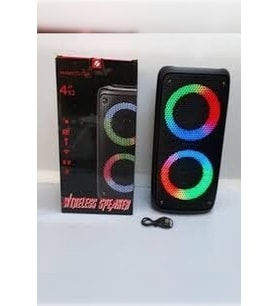 çift 4 inç kablosuz taşınabilir bas hoparlör RGB renkli ışık bluetooth hoparlör