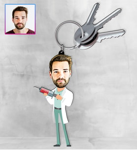 Kişiye Özel Karikatür Tasarım Anahtarlık 97284