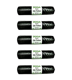 Ecoplast Battal Boy Siyah Çöp Torbası Poşeti - 300 Gr. - 75 x 90 Cm / 10 Adetlik 5 Rulo