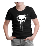 Punisher Skull Invisible Siyah Çocuk Tshirt