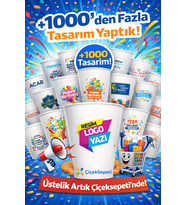 HEDİYELİ Kişiye Firmaya Özel Tasarım Baskılı Logolu KALIN GRAMAJ 7 Oz 50 Adet Karton Bardak