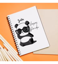 Huysuz Panda Tasarımlı Kişiye Özel Defter