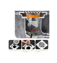 3.2x4.5 cm Koku Giderici Lavabo Tıkacı Banyo Küvet Süzgeci Gider Tıkanma Önleyici Çekvalfli Adaptör (Turuncu)