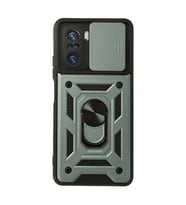 Xiaomi Poco F3 Kılıf Pars Lens Yüzüklü Silikon - Yeşil
