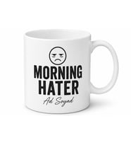 Morning Hater Yazılı Sabah Düşmanı Kupa Bardak Komik Hediye Mug
