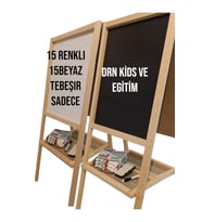 Çift Taraflı Yazı Tahtası Seti, Kalem ve Tebeşir Hediyesiyle Renkli Yazım Keyfi