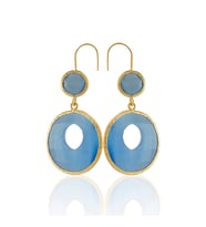 Kadir Jewellery 22 Ayar Altın Kaplama Kadın Taşlı Küpe -El İşçiliği Ve Hipoalerjenik Küpe