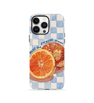 iPhone 13 Pro Vorian Çift Katmanlı Kılıf Orange Press Collage
