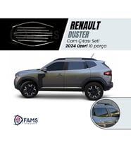 Renault Duster 2024 Üzeri Için Krom Cam Çıta Seti 10 Parça Paslanmaz Çelik