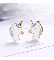 925 AYAR GÜMÜŞ UNICORN KPOP KÜPE