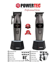 Powertec TR-4646 & Powertec TR-2626 Profesyonel Tıraş Makinesi 2'li Set Erkek Bakım Seti