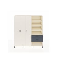 Kronos Dolap 16 Raflı 2 Çekmeceli 3 Kapaklı 220x59x243 Aytaşı-Aytaşı/Antrasit