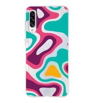 Samsung Galaxy A30s  Kapak Renkli Desen Tasarımlı Şeffaf Silikon Kılıf