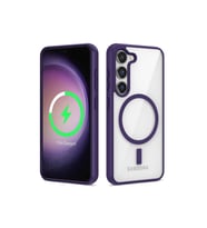 Samsung Galaxy S22 Ultra Uyumlu Kılıf M-safe Wireless Şarj Özellikli Silikon Zore Ege Kapak (Siyah)