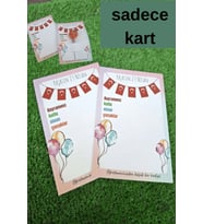 10 Adet  23 Nisan Hediye Kartı - Lollipop Kartı - 23 Nisan Tebrik Kartı - Özel Kesimli Boş Kart