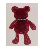 25X16 CM BONCUKLU PELUŞ AYI APLİKE ARMA YAMA AKSESUAR