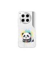 Tecno Camon 30 5G ile Uyumlu Splash Panda Tasarımlı Şeffaf Silikon Kılıf