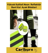 Yüksek Kaliteli Neon Sarı Kumaş Hafif 360 Derece Yansıtma Çatlamaz Reflektör Bant Kol Ayak Bilekleri
