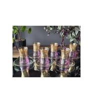 KONYAX ÇAY SETİ 12 PARÇALIK ALDA PEMBE LÜSTERLİ