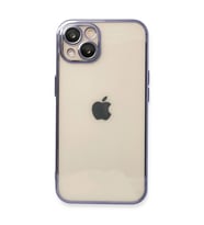 Apple İphone 14 Kılıf Razer Lensli Silikon - Mor