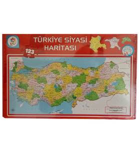123 Parça Türkiye Siyasi Haritası Kutulu Puzzle