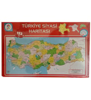 123 Parça Türkiye Siyasi Haritası Kutulu Puzzle