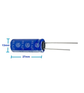 10F 2.7V Süpercap 10x25mm DIP Süper Kapasitör Enerji Depolama Güneş Rüzgar Akü Batarya Güç Kaynağı