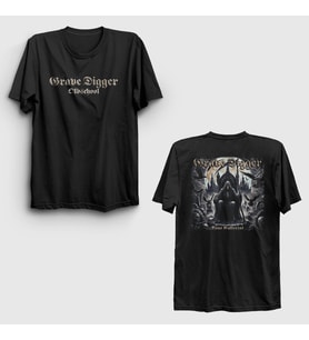 Presmono Unisex Siyah Bone Collector Grave Digger Sırt Baskılı T-Shirt 548093tt