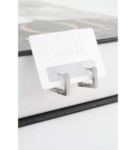 Kadın 316 L Paslanmaz Çelik 1.5 cm Kare Küpe