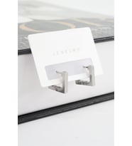 Kadın 316 L Paslanmaz Çelik 1.5 cm Kare Küpe