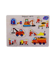 İnşaat Seti +1 Yaş Ahşap Tutmalı Puzzle