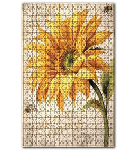 Cakapuzzle Afişte Ayçiçek Kelebek Görseli Puzzle Yapboz MDF (Ahşap) (120 Parça)