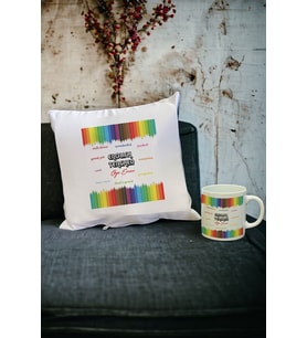 English Teacher Kupa Bardak ve Yastık Set008 (Beyaz)