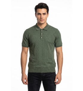 Erkek Polo Yaka Kısa Kollu Triko Tişört Regular Kalıp BGL-ST05560