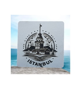 6 Lı Mdf Bardak Altlığı Dekoratif ECCECA1023