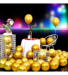 ULTRA YÜKSEK KALİTE 50 ADET GOLD KROM BALON AYNALI BALON PARLAK BALON METALİK BALON KROM GOLD BALON