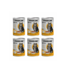 Foodline Tavuklu Yetişkin Kedi Konservesi 400 Gr x 6 Adet