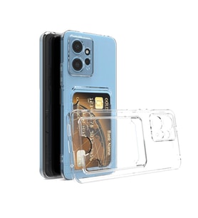 Xiaomi Redmi Note 12 5G Uyumlu Kılıf Kartlıklı Şeffaf Zore Setra Clear Silikon Kapak