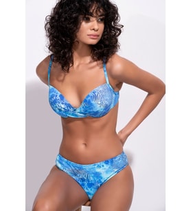 Endeep Kadın Desenli Özel Lurex Kumaşlı Balenli Destekli Bikini Takımı