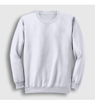 Presmono Unisex Beyaz Düz Baskısız Sweatshirt 59270tt