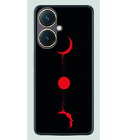 Vivo Y27 Kılıf Silikon Desen Özel Seri Red Moon 1710