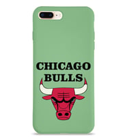Apple iPhone 7 Plus Uyumlu Lansman Kılıf Chicago Bulls Tasarımlı Altı Kapalı İçi Kadife Kaplı  Kapak (Şeffaf)