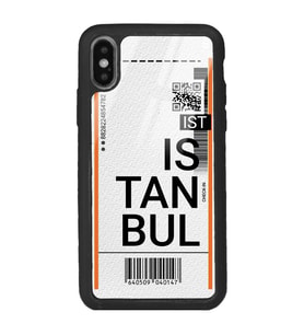iPhone Xs Max Uyumlu Bilet Tasarımlı Glossy Telefon Kılıfı