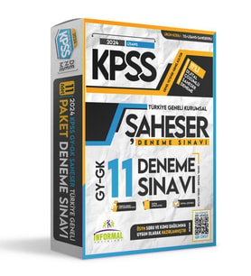 2024 KPSS GY-GK Lisans ŞAHESER Türkiye Geneli Kurumsal 11li Dijital Çözümlü Paket Deneme