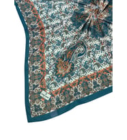 Mim Eşarp Prime Pamuk Etnik Desenli Eşarp 90x90 cm (Lacivert)