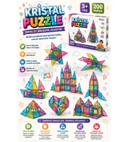 Kristal Puzzle (200 Parça) - Lego Setleri - Geometrik Oyuncak - Kristal Lego Seti - Cam Lego